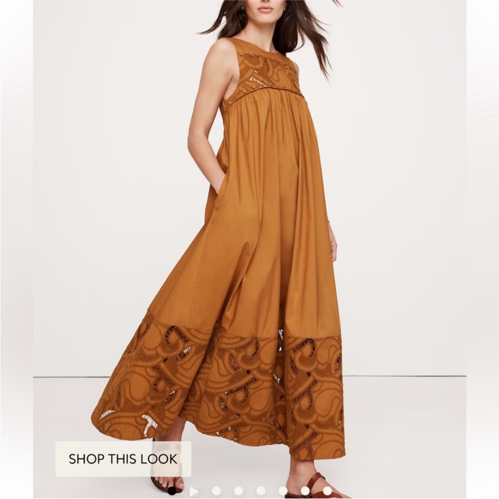 Banana Republic Women's Maxi Dress in Rich Tan